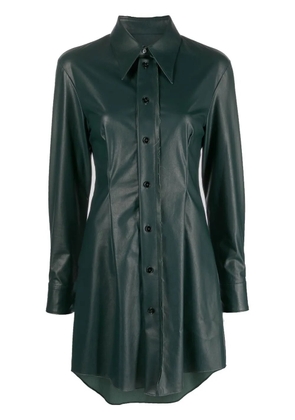 MM6 Maison Margiela faux-leather shirt dress - Green