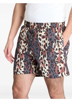 PATTA City leopard-print swim shorts - Brown