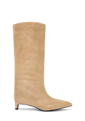 Nakedvice x REVOLVE The Stacey Boot in Taupe. Size 5. Also in 6, 7, 8, 9.