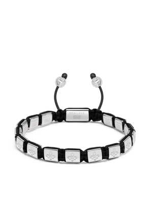 Nialaya Jewelry engraved beaded bracelet - Silver