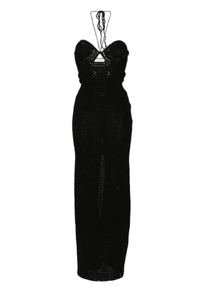 The Mannei Bergen crochet-knit maxi dress - Black