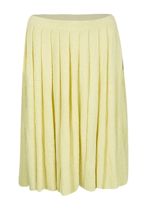 Prada Pre-Owned pleated cotton skirt - Yellow