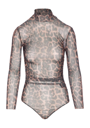 Aniye By animal-print bodysuit - Brown