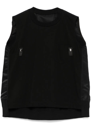 sacai contrasting-panel vest - Black
