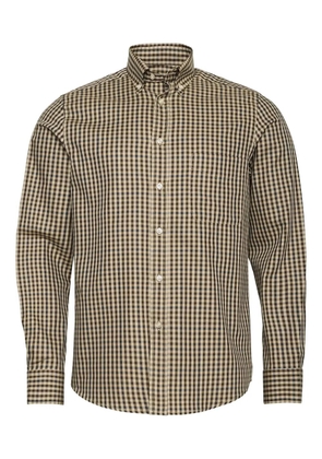 LOJA DAS MEIAS buttoned checked shirt - Neutrals