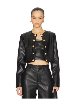 LIONESS Amelie Cropped Jacket in Black. Size L. Also in S, XXS, XS, M.