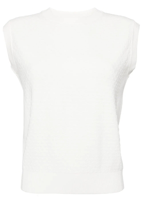 Onefifteen sleeveless knitted top - White