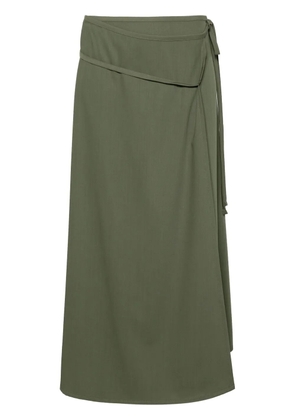 LEMAIRE tied wrap midi skirt - Green