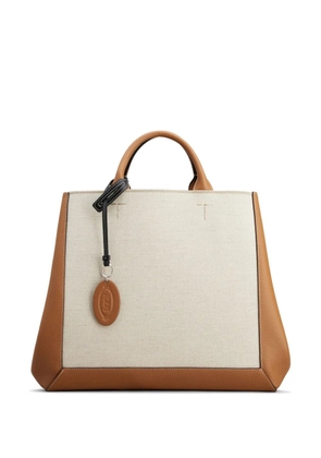 Tod's panelled colour-block tote bag - Brown
