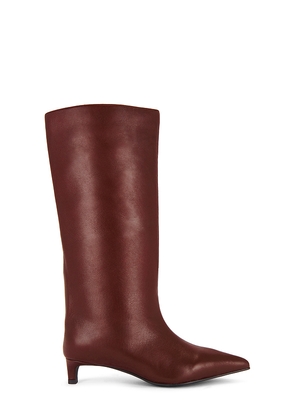 Nakedvice x REVOLVE The Stacey Boot in Burgundy. Size 10. Also in 6, 7, 8, 9.