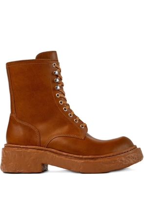 CamperLab Vamonos lace-up chunky sole combat boots - Brown