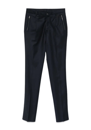 ETRO zip-pocket pleated trousers - Blue