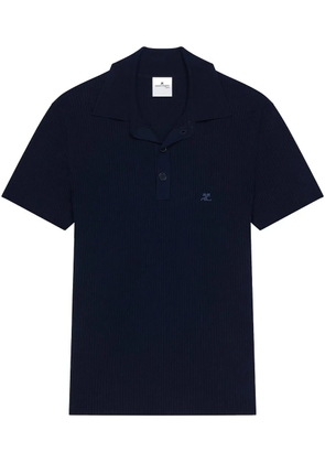 Courrèges knitted polo shirt - Blue