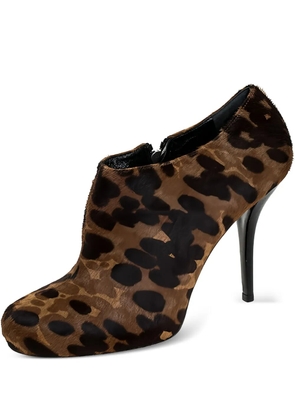 Balenciaga Pre-Owned 110mm leopard-print booties - Brown