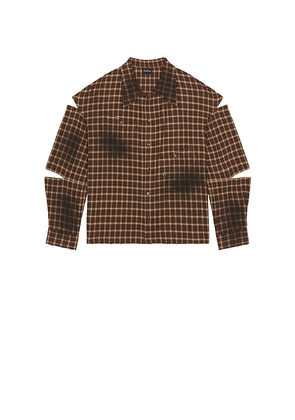 MADFRENZY Air Shirt in Brown. Size L. Also in S.