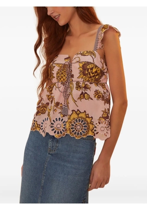 FARM Rio Tropical Landing-print blouse - Pink