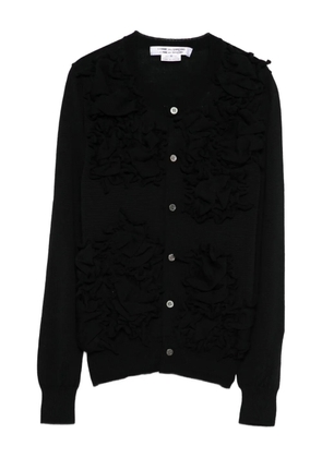 Comme Des Garçons ruffled button cardigan - Black