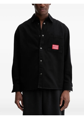 Sprayground logo-appliqué shirt - Black