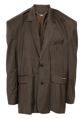 Martine Rose logo-patch blazer - Brown