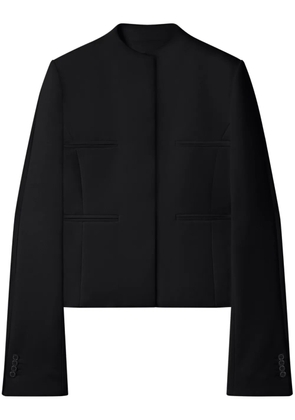 Courrèges Heritage concealed-fastening crepe jacket - Black