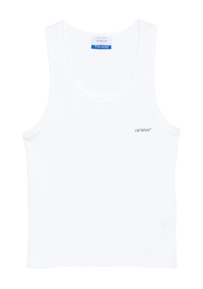 Off-White ribbed scoop-neck tank top