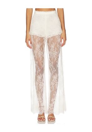 LoveShackFancy Sigrid Pant in Ivory. Size 0. Also in 6.