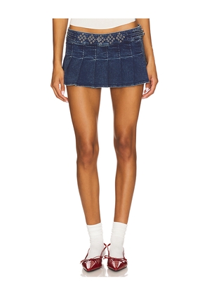 Miaou Reno Skirt in Blue. Size L. Also in M, S, XL, XS, XXS.