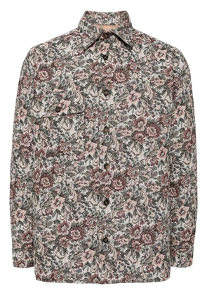 Bless floral-print shirt jacket - Neutrals