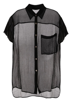 JNBY semi-sheer silk blouse - Black