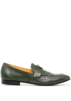 Madison.Maison Lock leather loafers - Green
