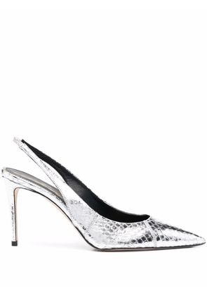 Scarosso x Brian Atwood Sutton slingback pumps - Silver