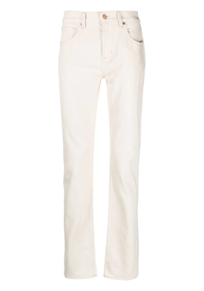 7 For All Mankind mid-rise straight-leg jeans - Neutrals