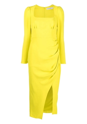 Self-Portrait ruched-detail midi dress - Green