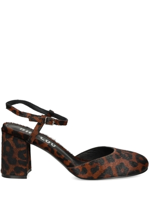 Bibi Lou 80mm Emily leopard-print pumps - Brown