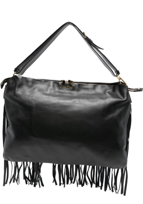 Miu Miu fringe leather shoulder bag - Black