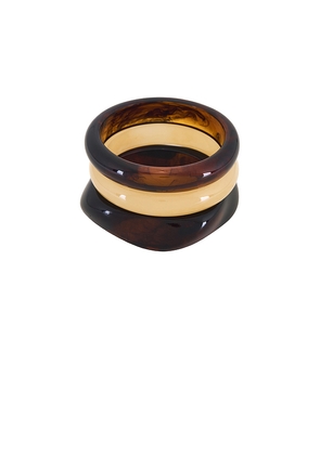 Lovers and Friends Lindsey Bangle Set in Brown.