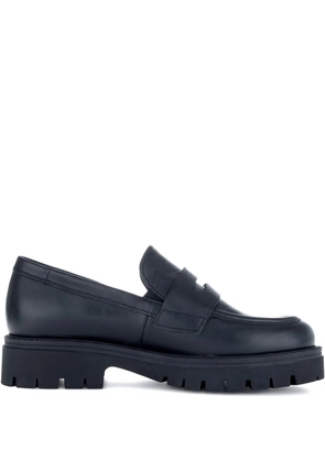 GABOR penny-slot leather loafers - Black