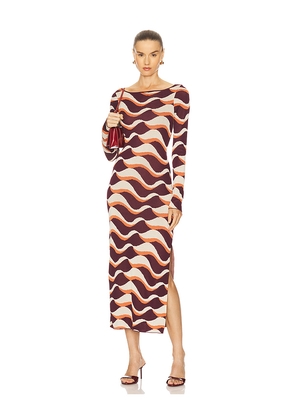 MISA Los Angeles Cassie Dress in Burgundy. Size M. Also in S, XL, XS.