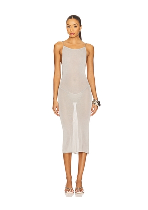 Miaou Awa Dress in Grey. Size M. Also in S, XL.