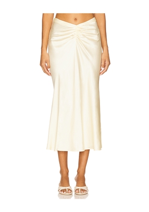 LPA Elinor Midi Skirt in Yellow. Size L. Also in M, S, XL, XS, XXS.