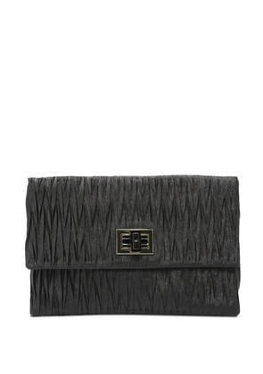 Anya Hindmarch textured metallic clutch bag - Black