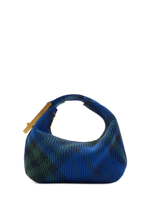 Burberry Peg checked shoulder bag - Blue