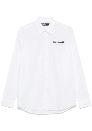 Karl Lagerfeld logo-raised shirt - White