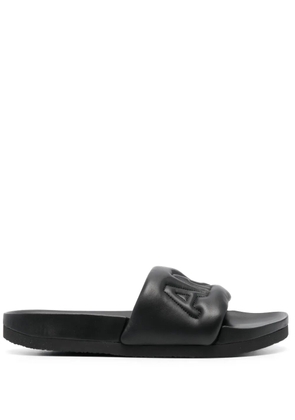AMBUSH logo quilted slides - Black