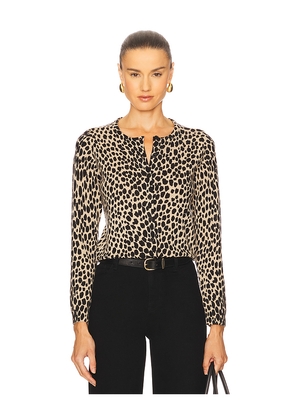 NILI LOTAN Keelah Cardigan in Beige. Size L. Also in S, XS.