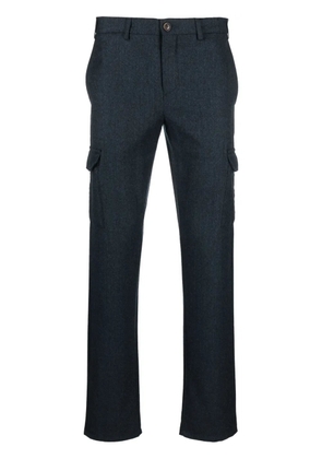 Canali wool cargo trousers - Blue