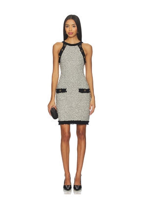 L'AGENCE Alanna Knit Shift Dress in Black & White. Size L. Also in XXS, XS, S.