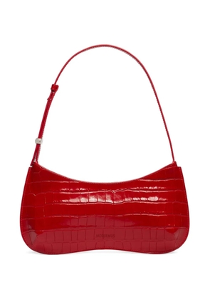 Jacquemus Le Bisou crocodile-embossed zip shoulder bag - Red