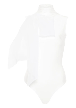 Atu Body Couture draped-detail bodysuit - White