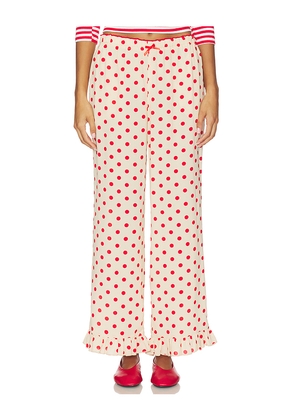 Lisa Says Gah Liora Ruffle Pant in Ivory. Size L. Also in S, XS, M, XL, XXL, XXXL.